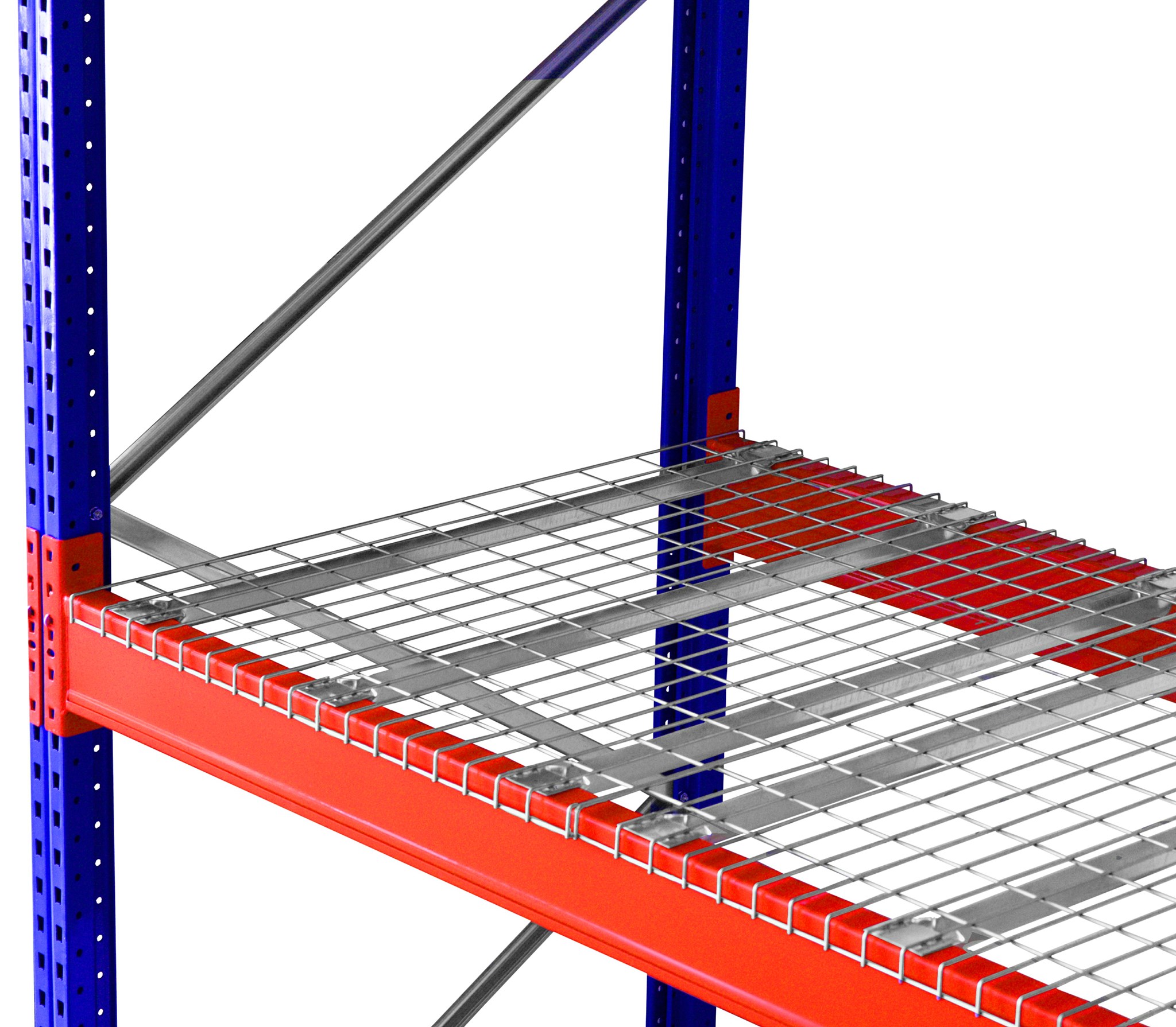 Drahtgitter-Fachboden Breite 3600 mm, 4 Elemente, Tiefe 1100 mm