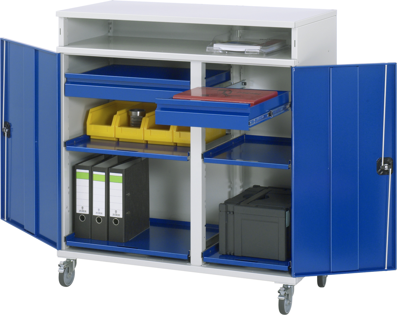 Beistellschrank-Stehpult, Modell 31, mobil