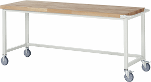Fahrbare Werkbank Modell 8000, B 2000xT 700xH 880mm, Buche-Massiv-Platte 40mm