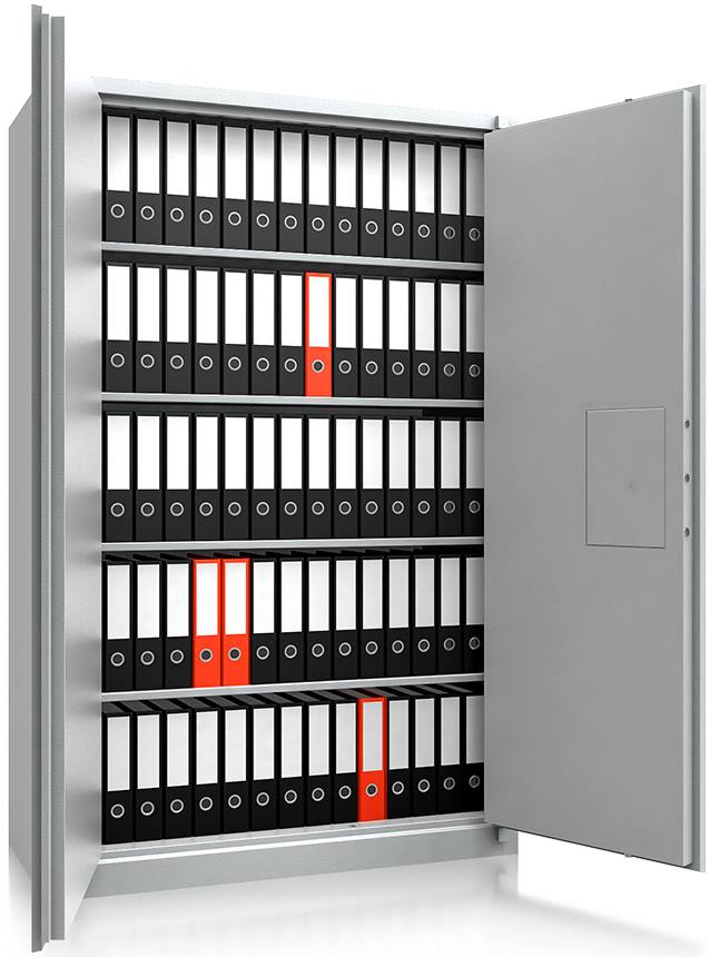 Aktenschrank GW-BS 1400, 1950x1260x550 mm HxBxT, feuergeschützt