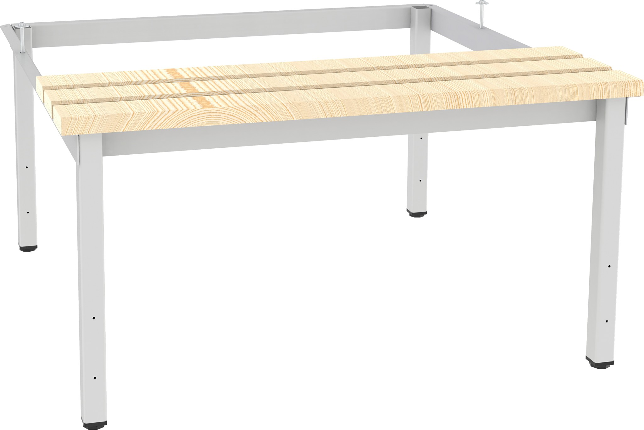 Untergestell mit Sitzbank, Breite 800 mm mit Kieferholzlatten