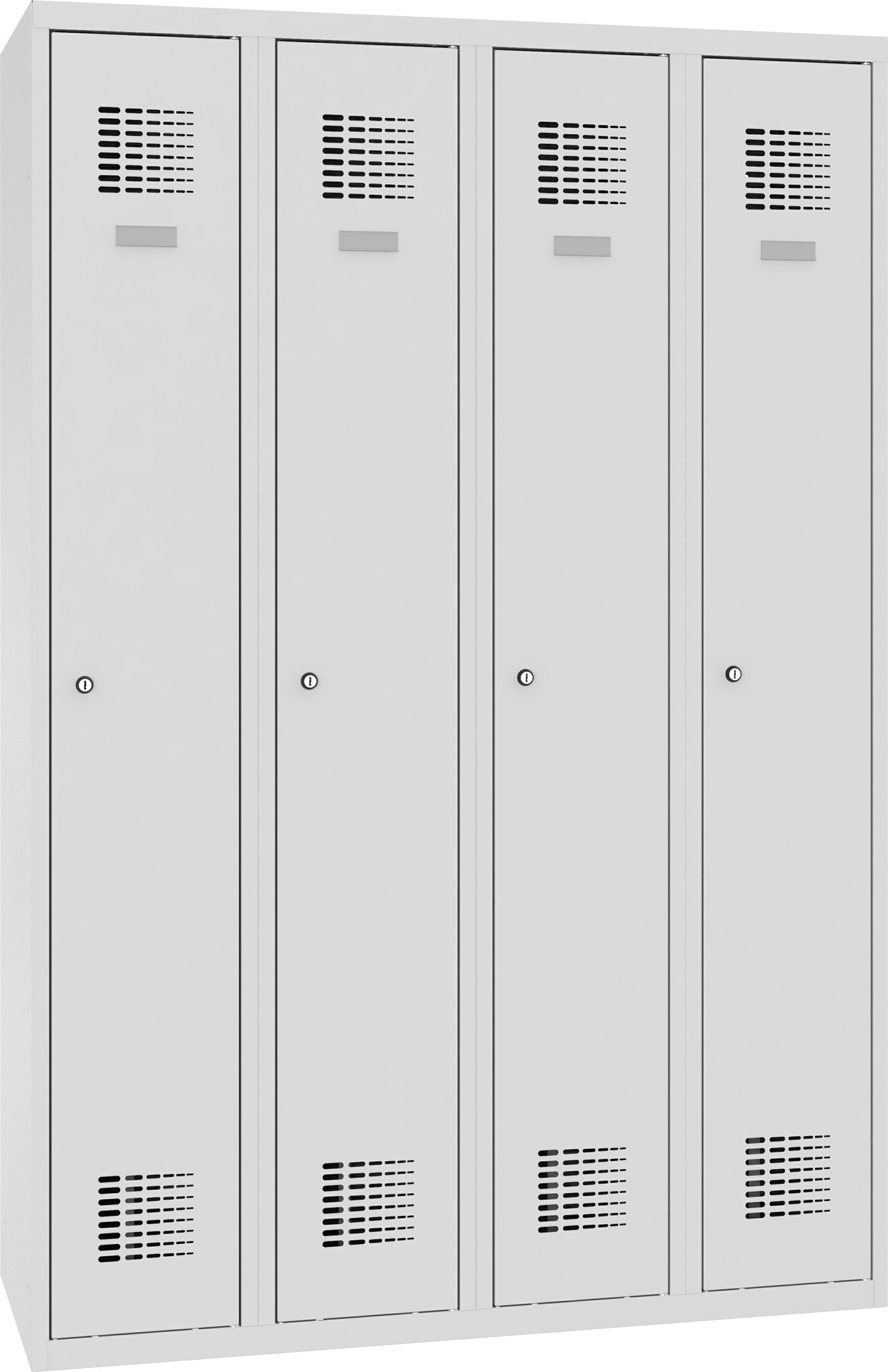 Garderobenschrank, 4 Abteile mit 300 mm Abteilbreite SUM 340 W, 1 pkt
