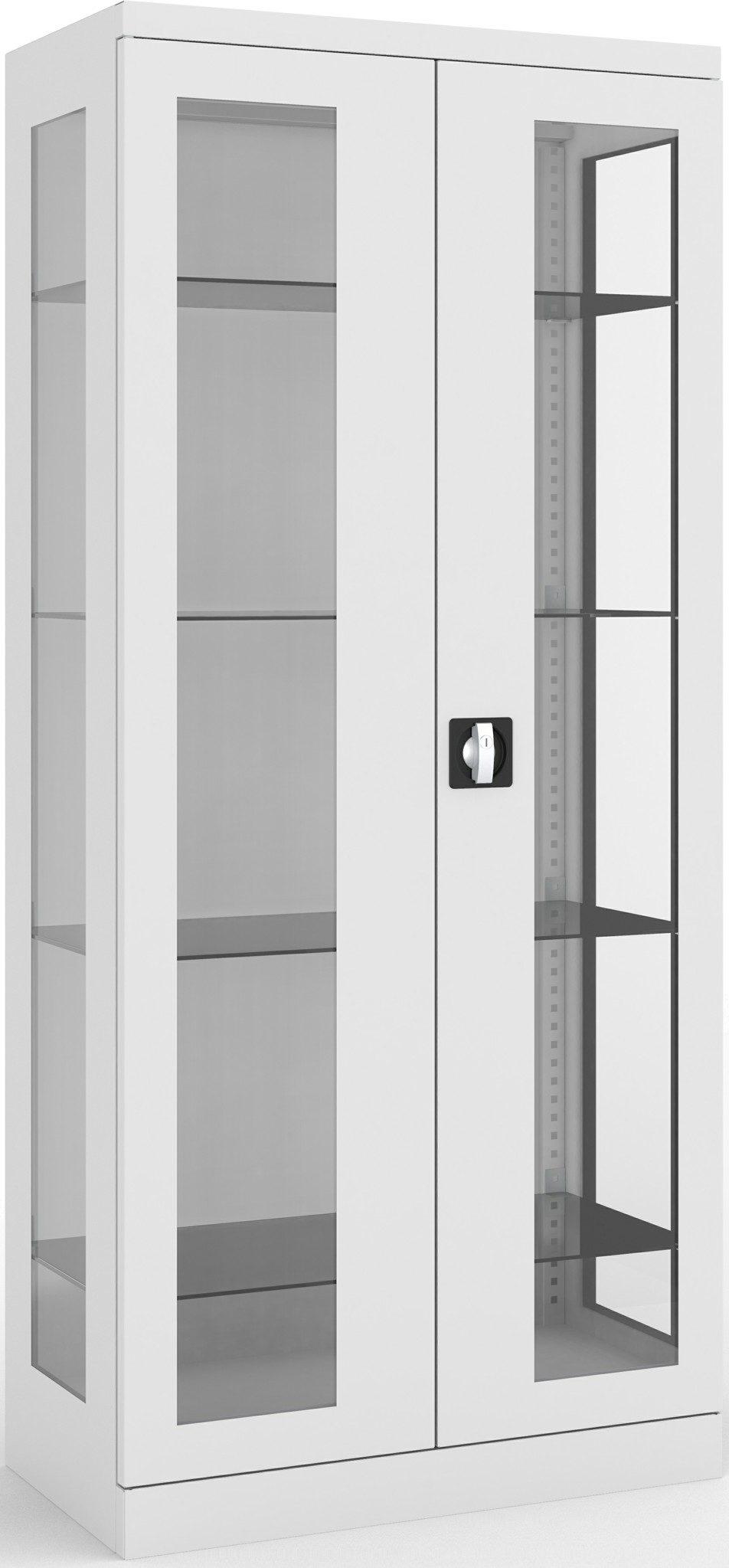 Mehrzweckschrank 1800x800x435 mm HxBxT, NSML 115, Türen und Seiten mit Sichtfenster