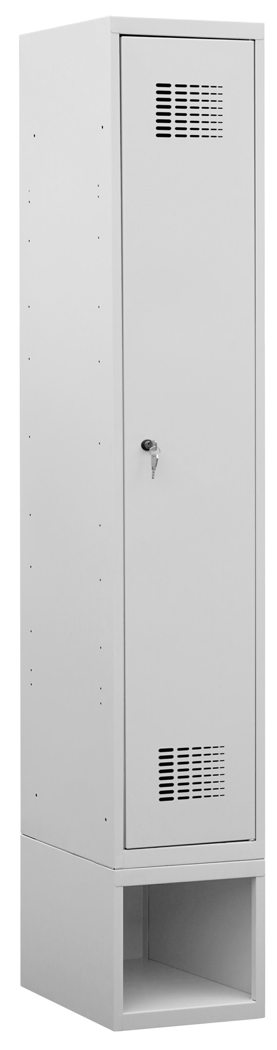 Garderobenschrank auf Schuhfach, 1 Abteil mit 400 mm Abteilbreite