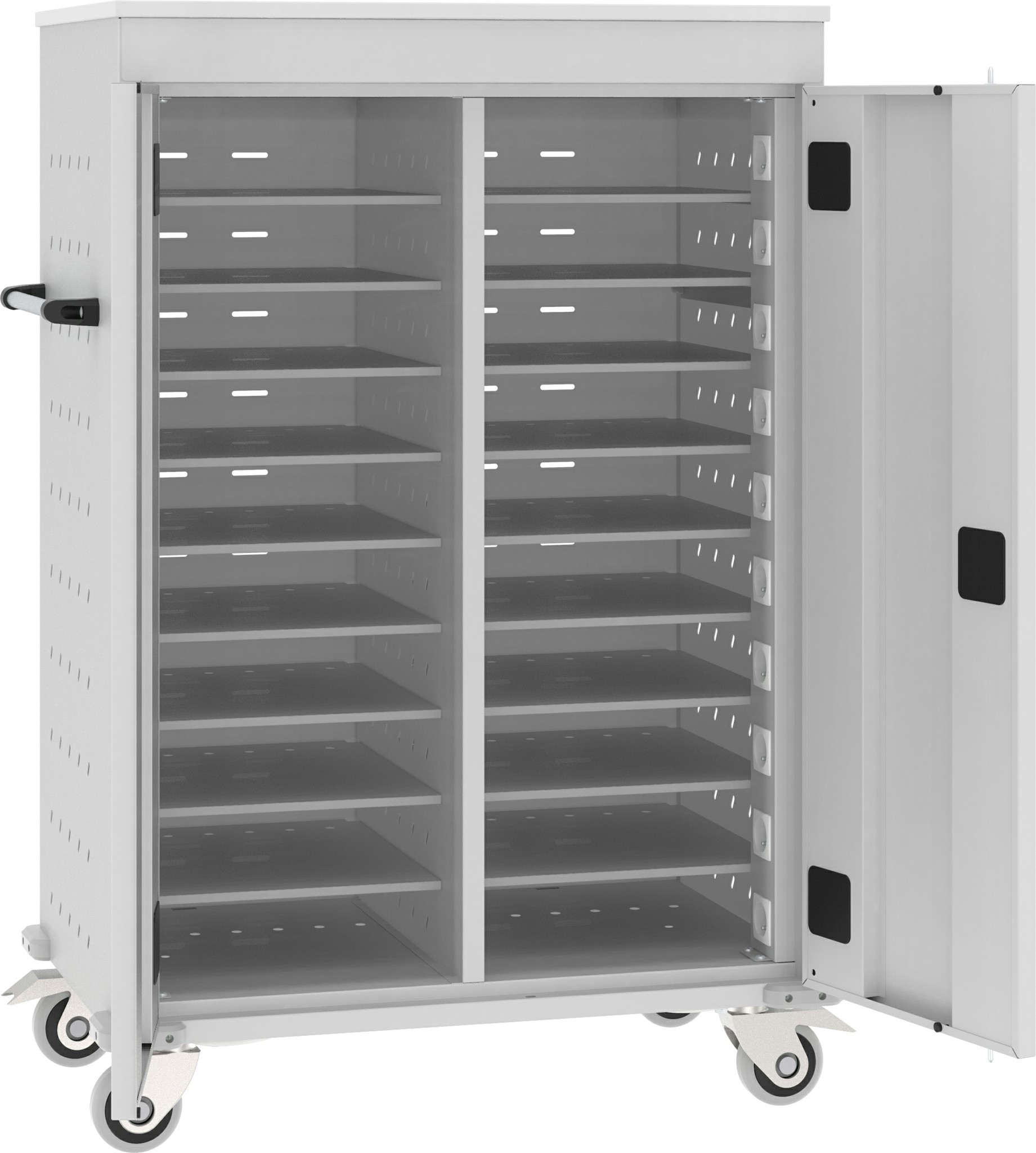 Metalltrolley für Laptops, 1250x920x540 mm HxBxT, WNL 210+