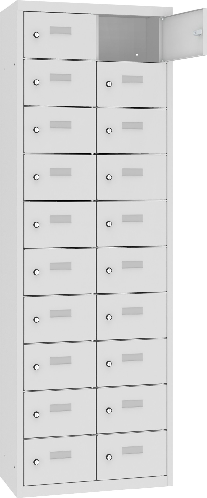 Schliessfachschrank, 2 Abteile mit 20 Fächer MSUS 3210