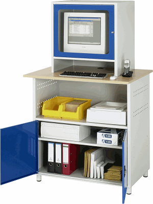 Computer-Tisch - Modell 1022, B 1100 x T 800 x H 1100/1810 mm  
