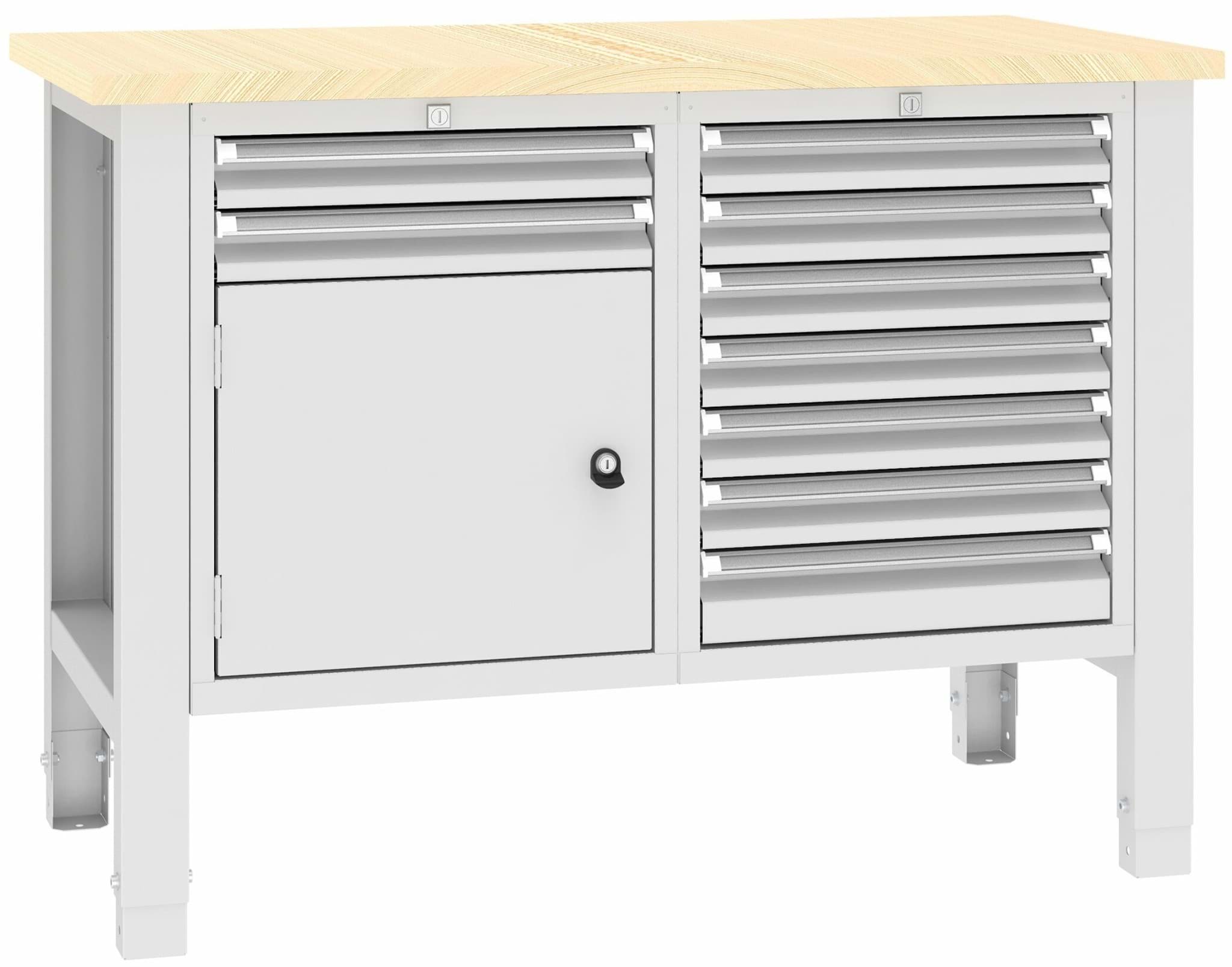 Werkbank SWT 12/5, var. Höhe, 1245x620x850-900 mm LxTxH