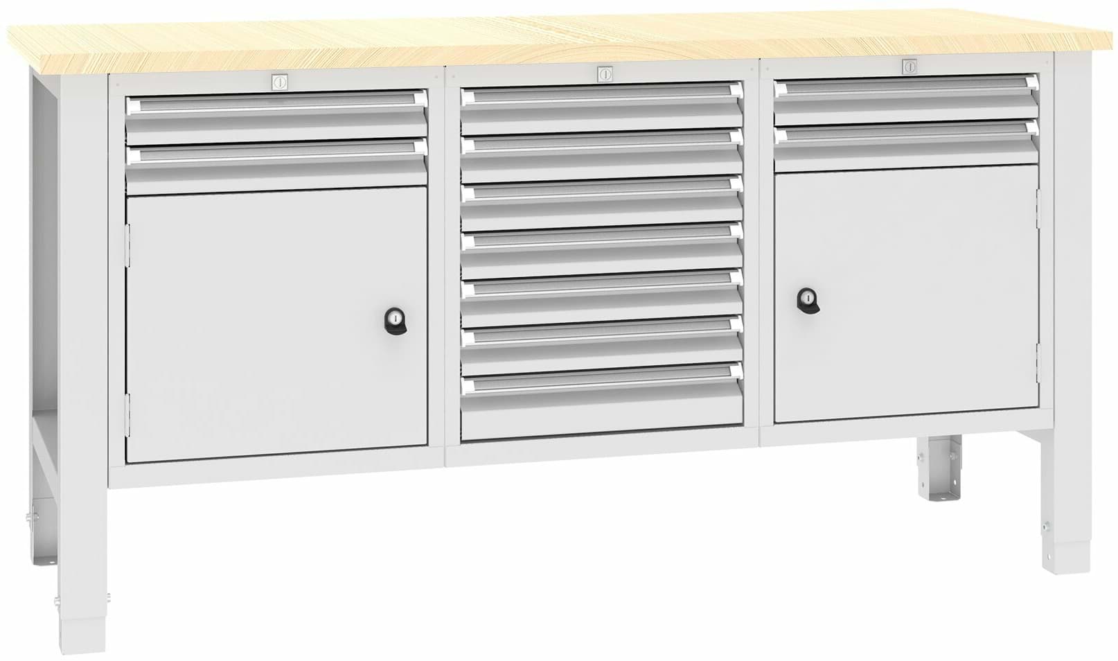 Werkbank SWT 17/7, var. Höhe, 1765x620x850-900 mm LxTxH