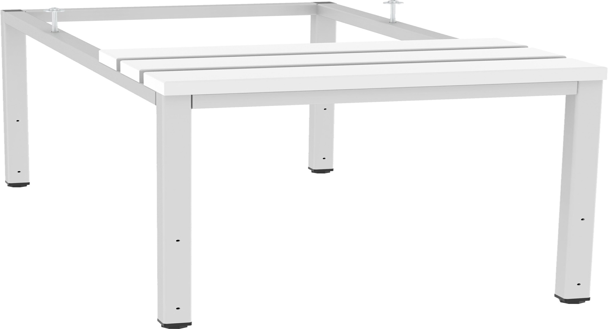 Untergestell mit Sitzbank, Breite 1200 mm mit Kunststofflatten