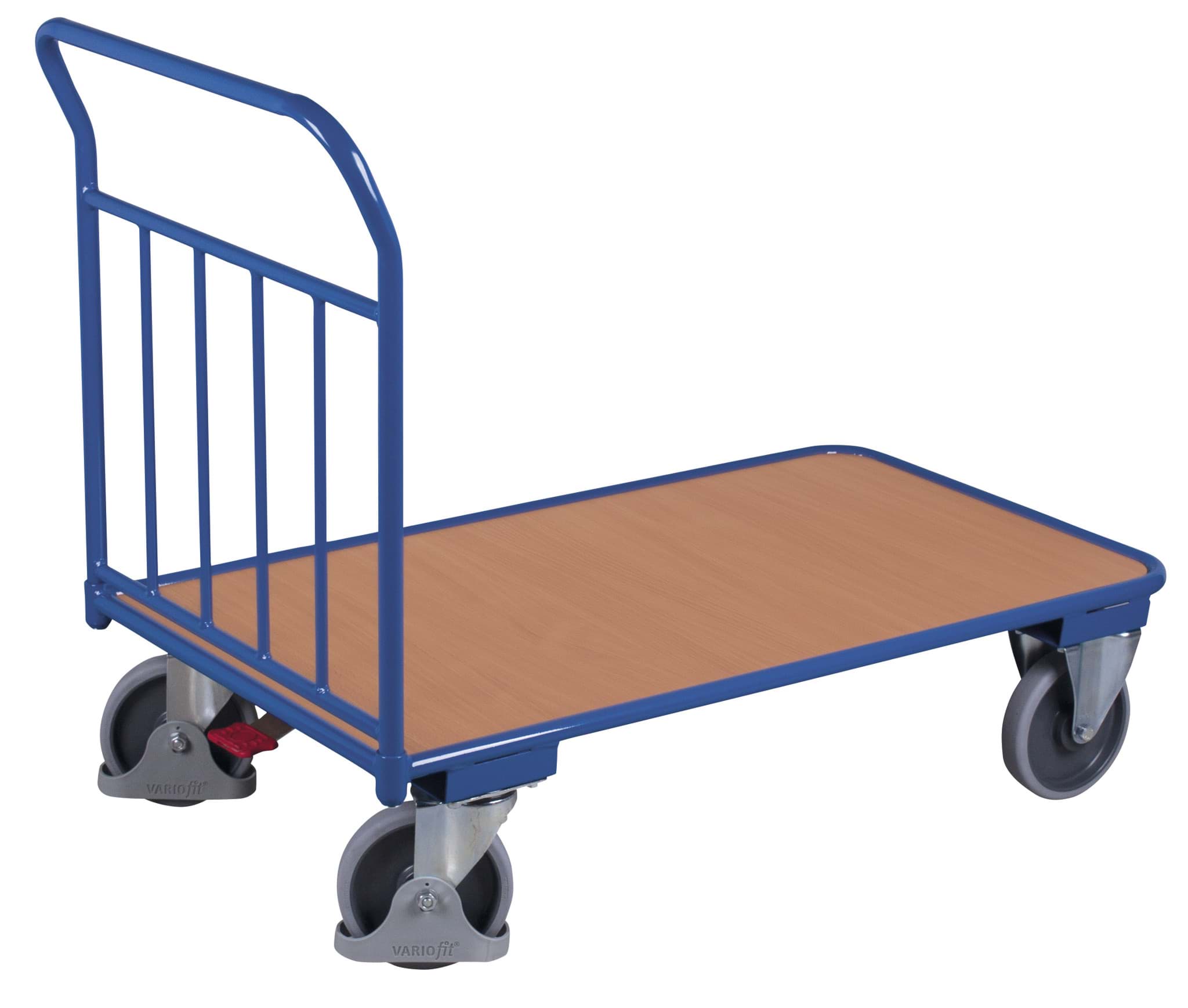 Schiebebügelwagen, Ladefläche: 1000 x 700 mm BxT mit senkrechten Rohren