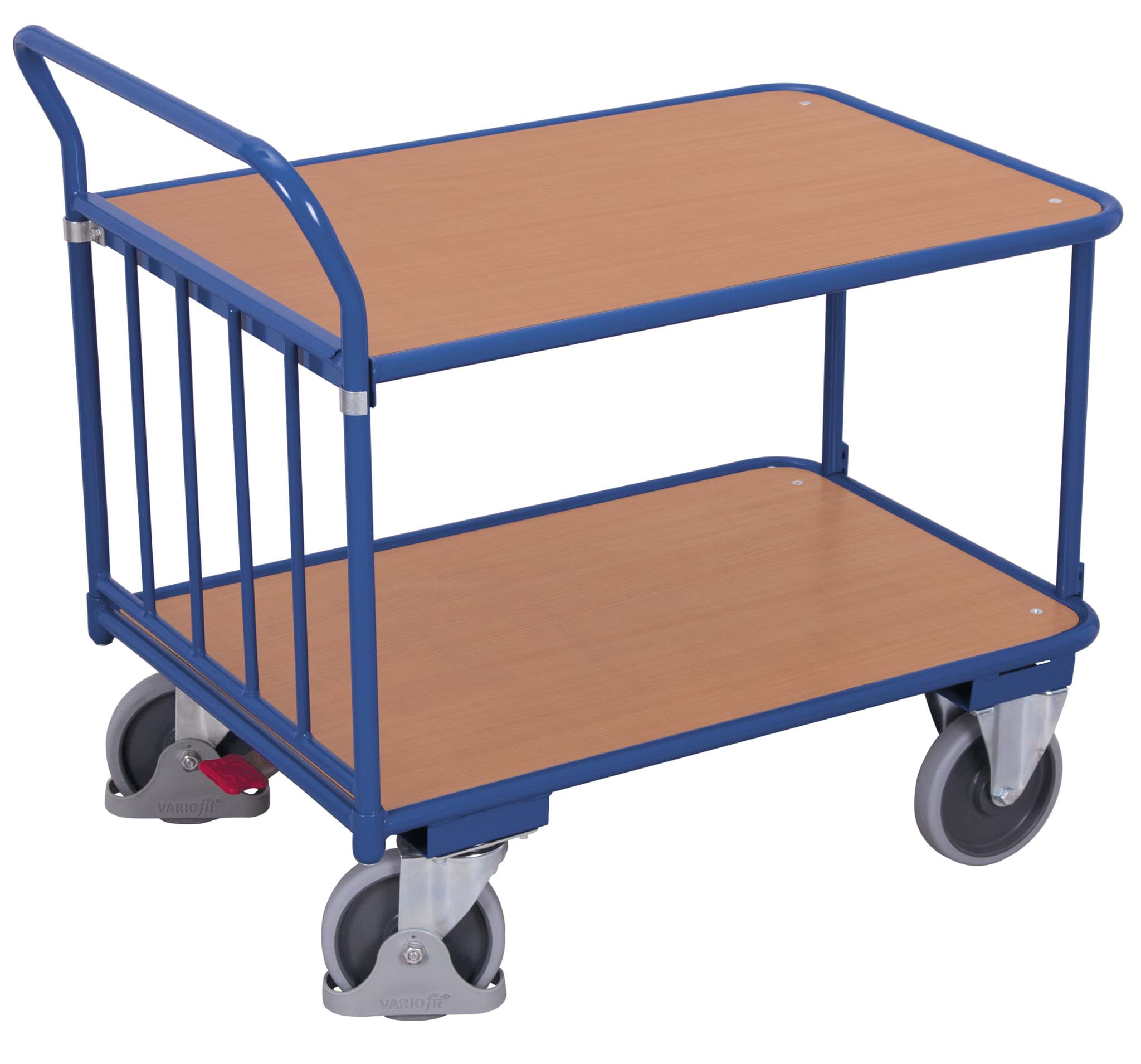Schiebebügel-Tischwagen, 850 x 500 mm BxT Ladefläche