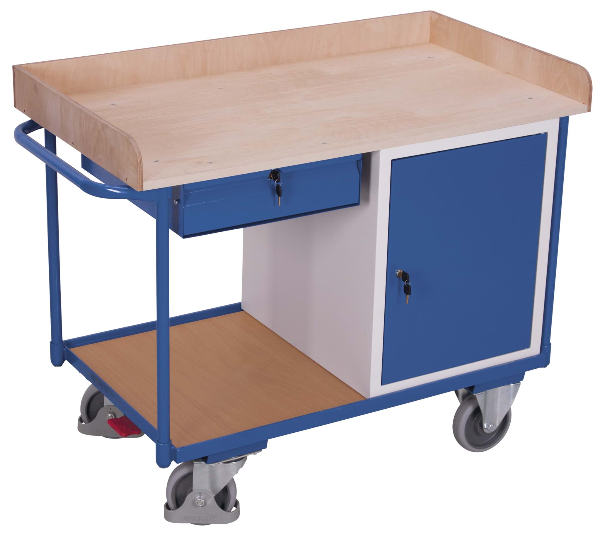 Werkstattwagen, 2 Ladeflächen 1220x640x955 mm BxTxH