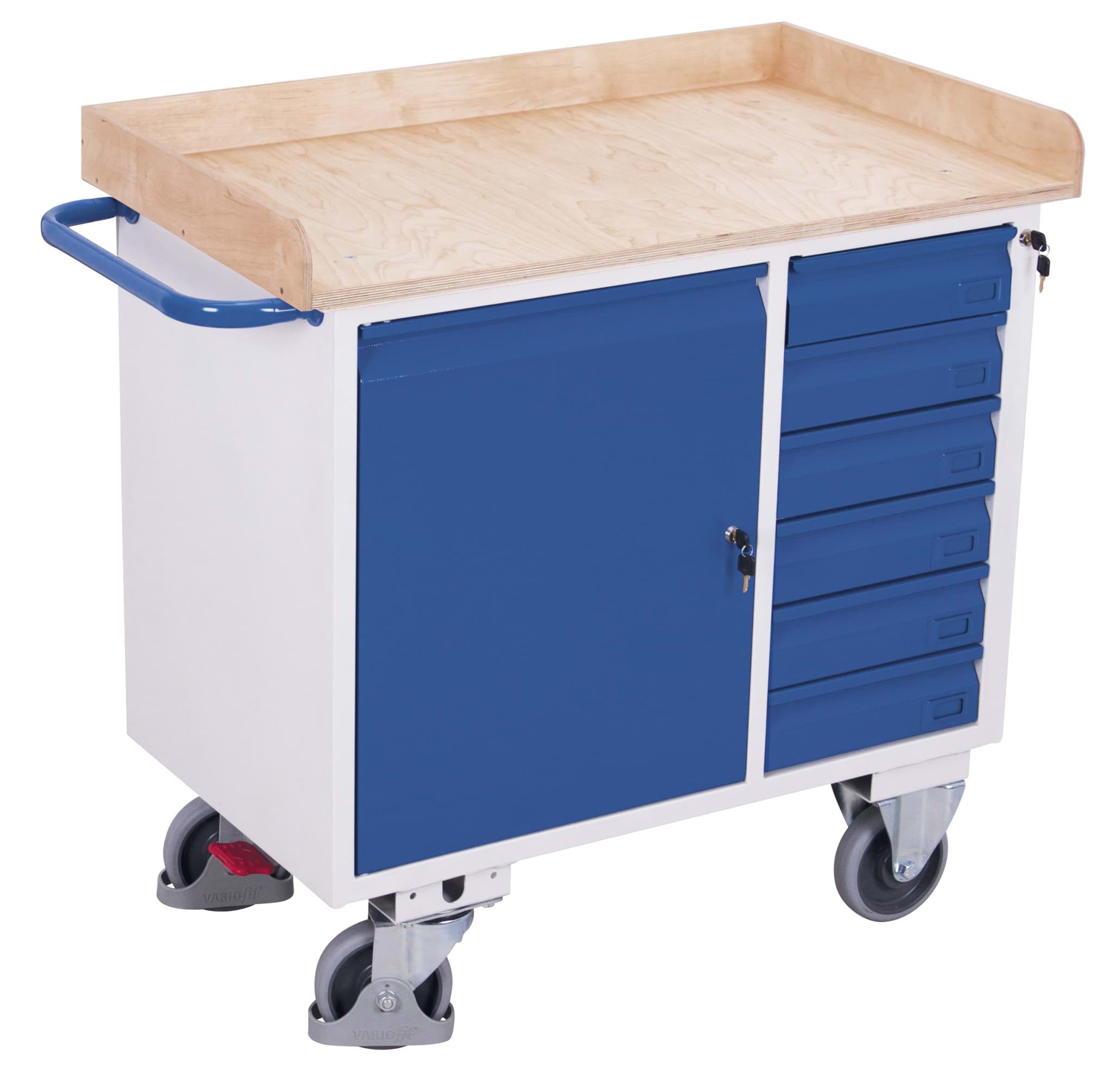 Werkstattwagen, 6 Schubladen 1125x610x1040 mm BxTxH