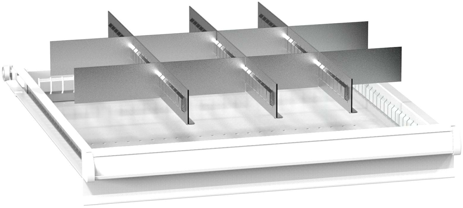 Metallunterteilung 12 Fächer für Schubladenschrank 442x630 mm BxT