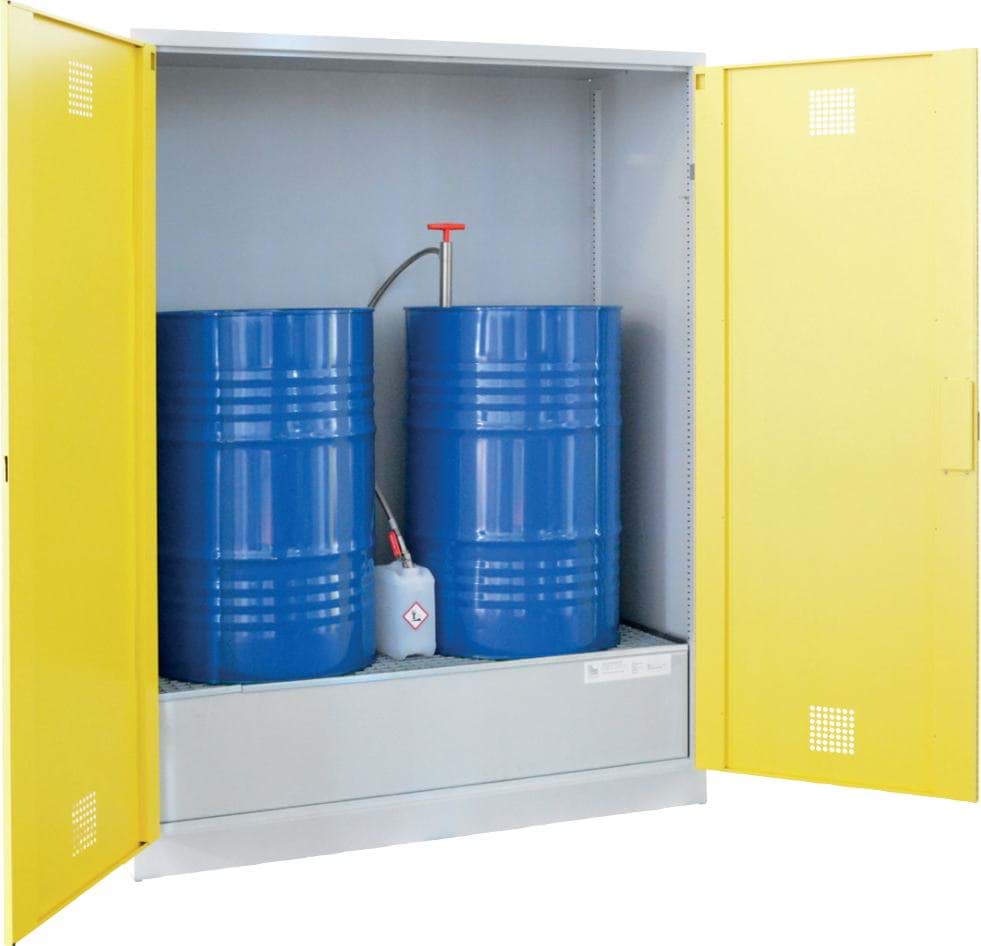 Gefahrenstoffschrank für 200 Liter Fässer UWS-2FASS 200 P
