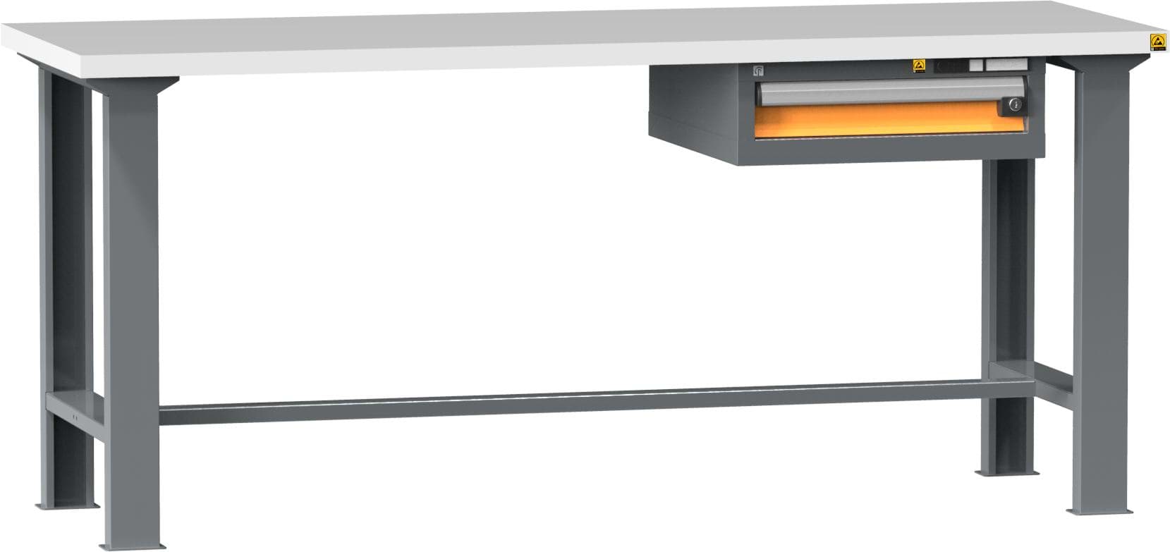 ESD-Werkbank mit Schublade 880x1500x685 mm HxBxT