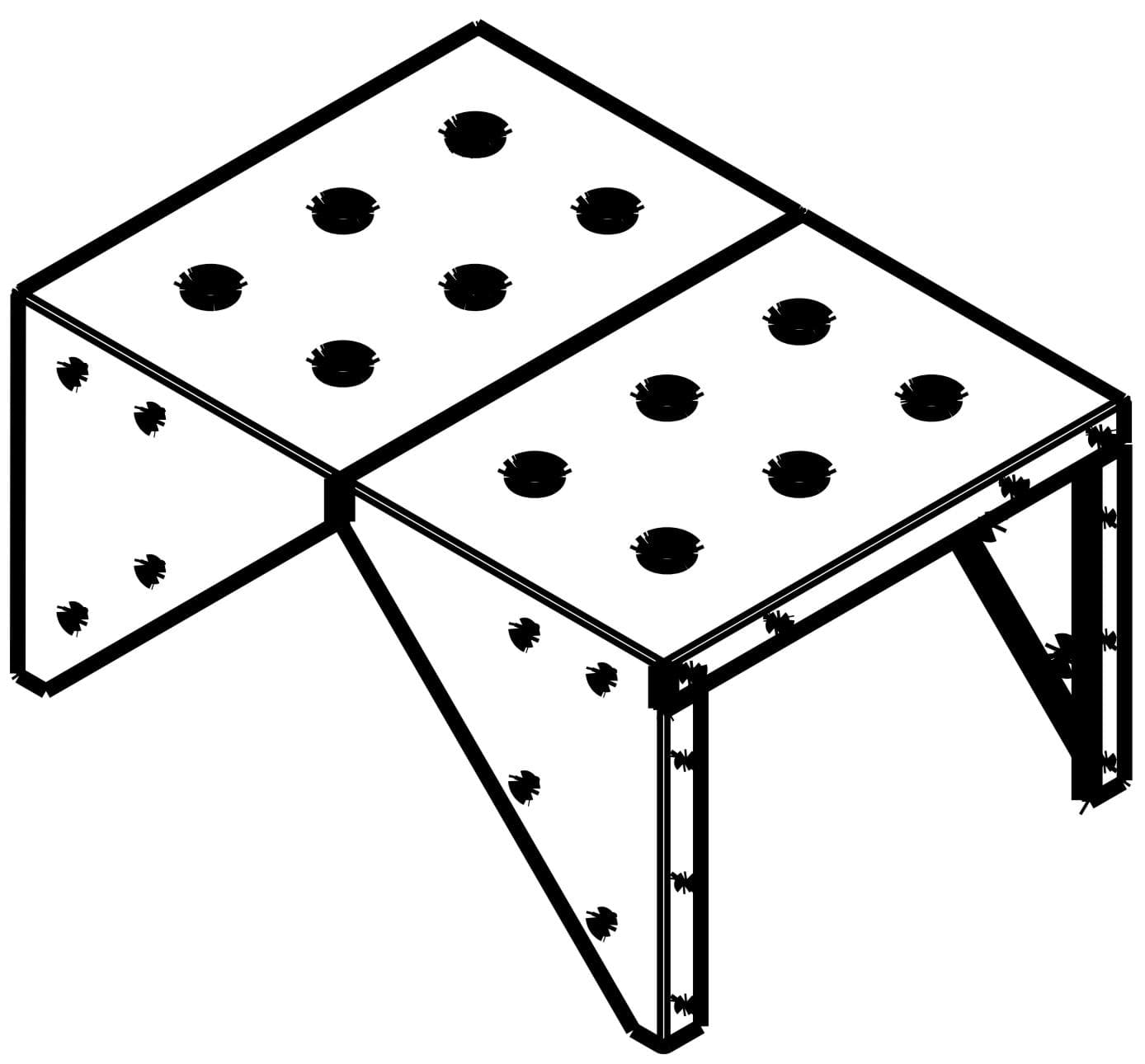 Einhängeboden für Gasflaschenschränke Breite 600 mm