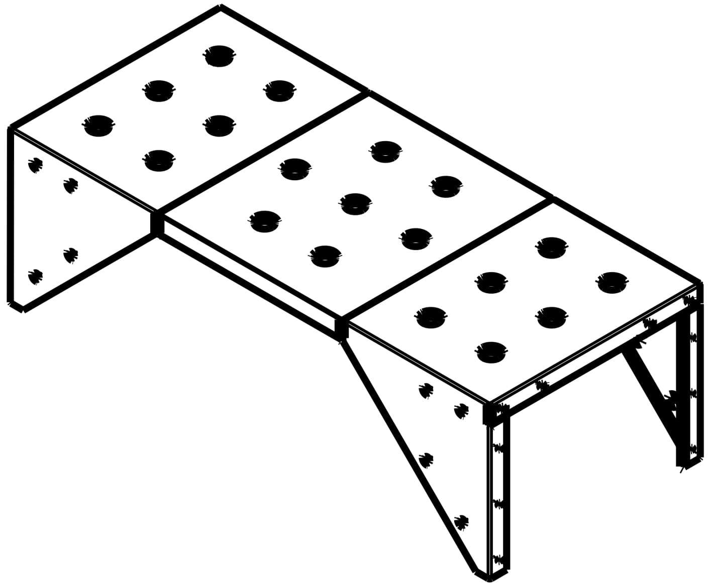 Einhängeboden für Gasflaschenschränke Breite 900 mm