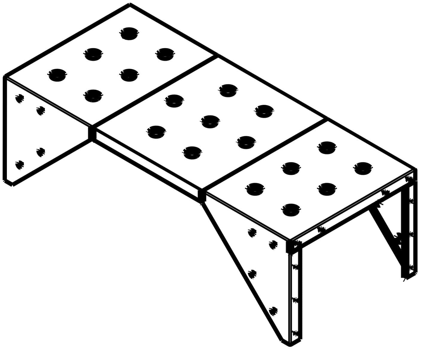 Einhängeboden für Gasflaschenschränke Breite 1200 mm
