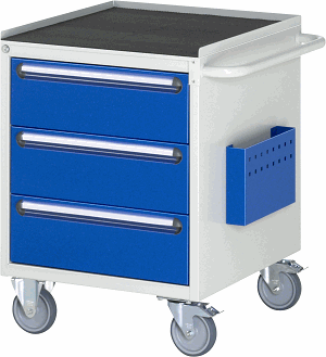 Montagewagen Modell L3.0, B 580 x T 650 x H 795 mm, Metall-Top 25 mm mit Anti-Rutsch-Matte 