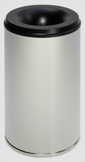 Papierkorb Edelstahl 110 Liter, selbstlöschend