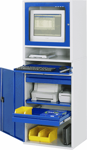 Computer-Schrank - Modell 66, B 650 x T 520 x H 1770 mm