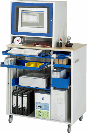 Computer-Station adlatus - Modell 26, B 1030 x T 660 x H 1810 mm