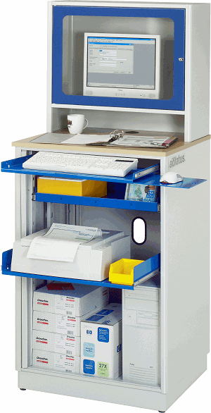 Computer-Station adlatus - Modell 20, B 720 x T 660 x H 1810 mm  