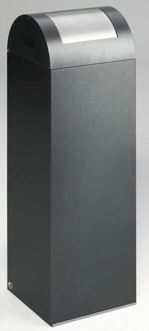 Wertstoffsammelgerät WSG 85 R Korpus antik-silber, Einwurfklappe silber