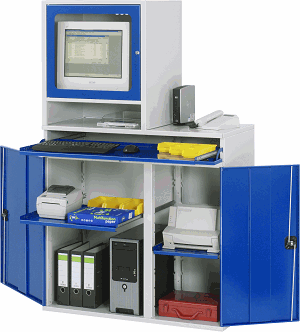 Computer-Schrank - Modell 65, B 1100 x T 520 x H 1770 mm