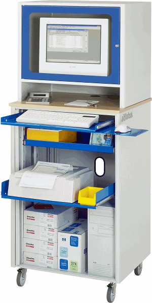 Computer-Station adlatus - Modell 20, B 720 x T 660 x H 1810 mm  
