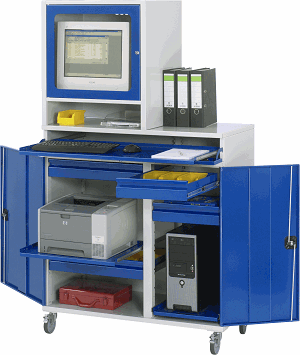 Computer-Schrank - Modell 66, B 1100 x T 520 x H 1860 mm