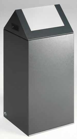 Wertstoffsammelgerät WSG 55 S Korpus antik-silber, Einwurfklappe silber