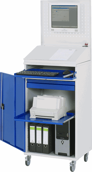 Computer-Schrank - Modell 61, B 650 x T 520 x H 1860 mm