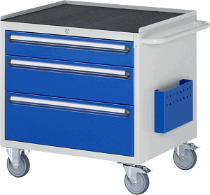Montagewagen Modell XL3.16, B 770 x T 650 x H 795mm, Metall-Top 25 mm mit Anti-Rutsch-Matte 
