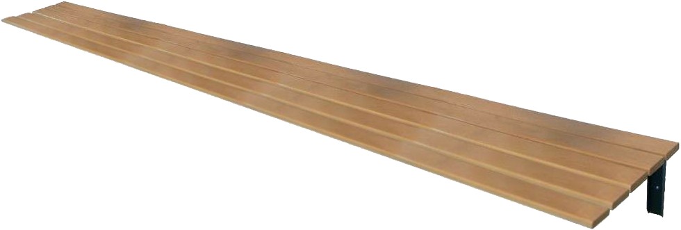 Wandsitzbank L= 4000 mm behindertengerecht, Tiefe 600 mm