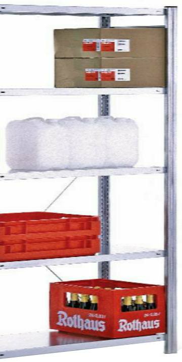 Anbauregal 2500x1285x300 mm HxBxT