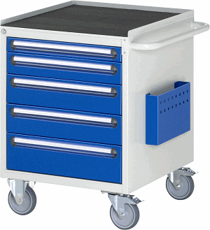 Montagewagen Modell L3.11, B 580 x T 650 x H 795 mm, Metall-Top 25 mm mit Anti-Rutsch-Matte 
