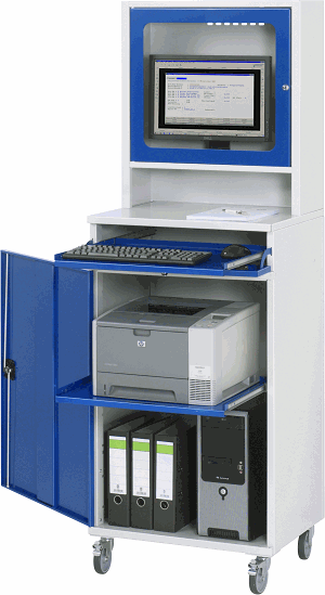 Computer-Schrank - Modell 65, B 650 x T 520 x H 1860 mm